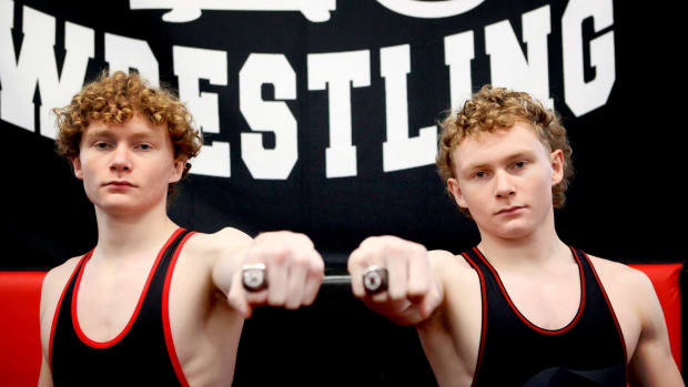 Aaron and Adam Solomon.Reedsport wrestling.Michele Bunch